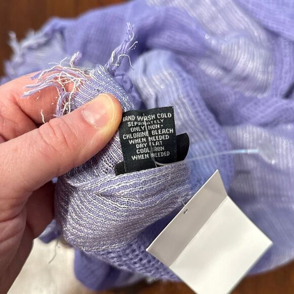 Cejon Light Purple Silver Infinity Scarf Rayon New With Tags - Picture 7 of 8